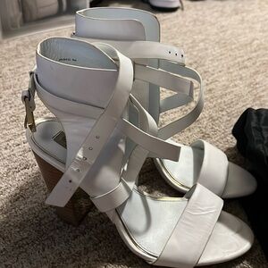 Rachel Zoe White Heeled Sandals